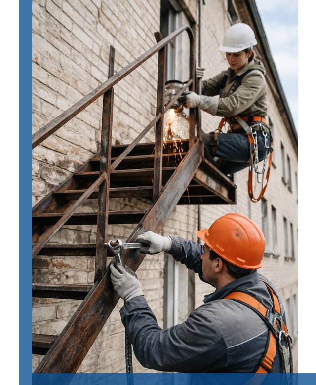 Ремонт и восстановление пожарных лестниц с выездом в Рузаевке