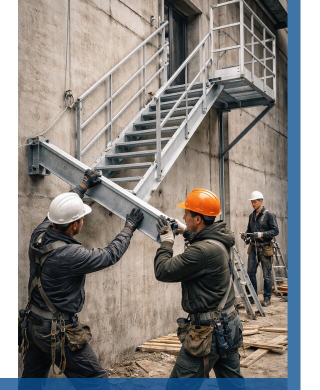 Монтаж металлических лестниц в Рузаевке от 15552 р. | ВЫСОТНИК-Рзв