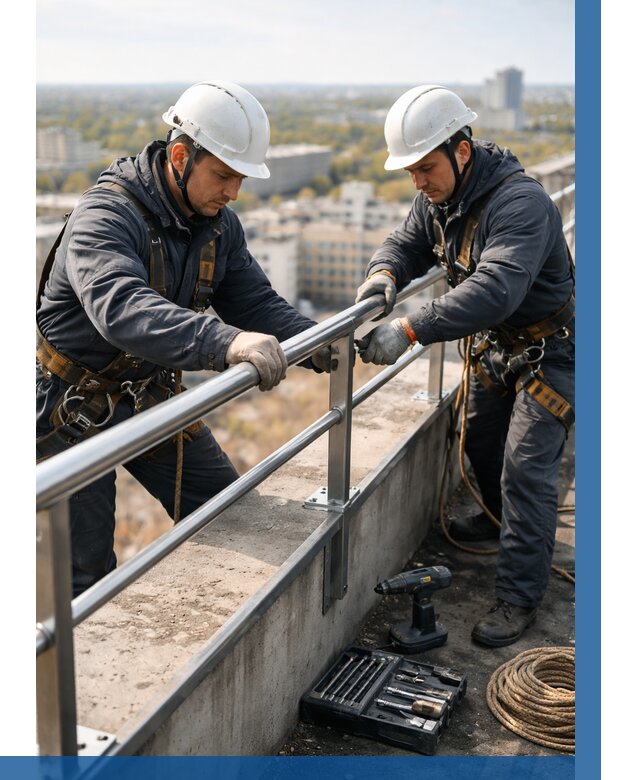 Монтаж перил на высоте в Рузаевке от 2592 р. | ВЫСОТНИК-Рзв