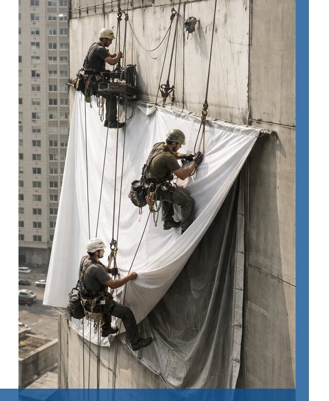 Замена баннерного полотна в Рузаевке от 6739 р. | ВЫСОТНИК-Рзв—заказать