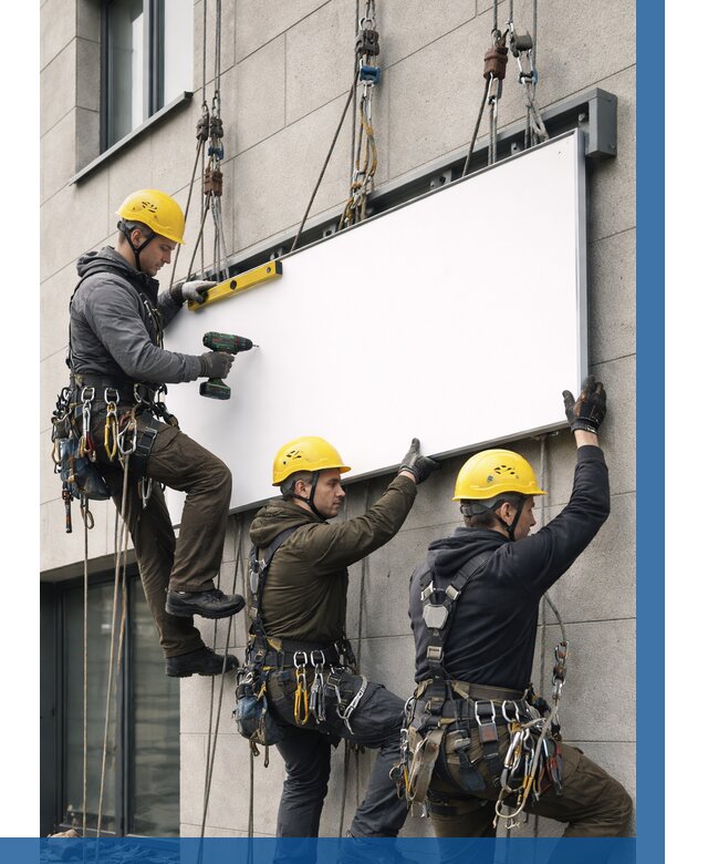 Монтаж рекламной вывески в Рузаевке от 8294 р. | ВЫСОТНИК-Рзв