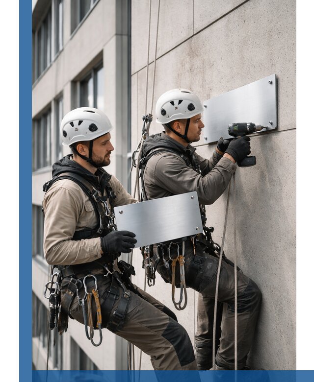 Монтаж табличек и указателей в Рузаевке для зданий и сооружений