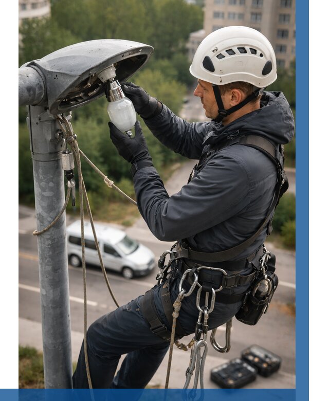 Замена ламп на высоте в Рузаевке от 2592 р. | ВЫСОТНИК-Рзв