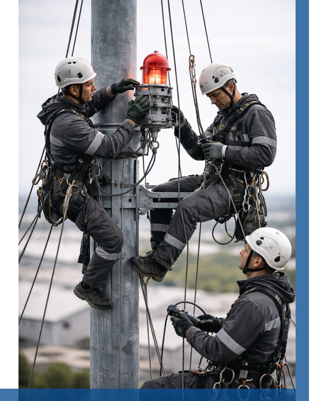 Монтаж заградительных огней в Рузаевке от 8813 р. | ВЫСОТНИК-Рзв