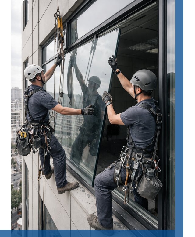 Замена стеклопакетов на высоте в Рузаевке от 5702 р. | ВЫСОТНИК-Рзв