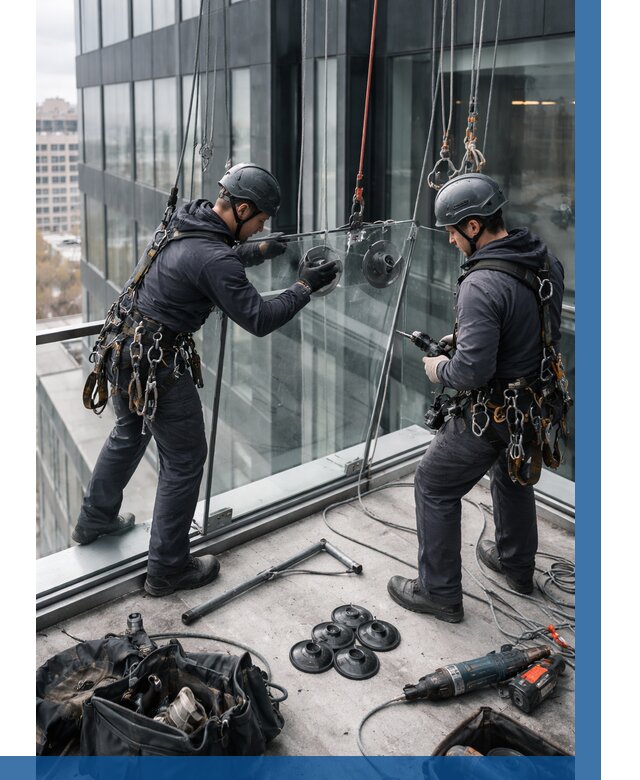 Монтаж стеклянных ограждений в Рузаевке от 2592 р. | ВЫСОТНИК-Рзв