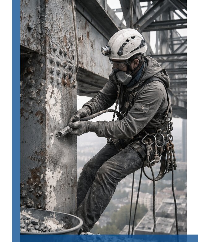 Удаление старой краски с металлических конструкций в Рузаевке