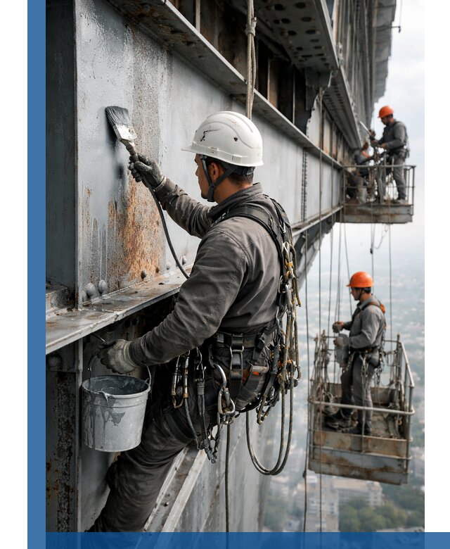 Покраска металлоконструкций на высоте в Рузаевке профессионально