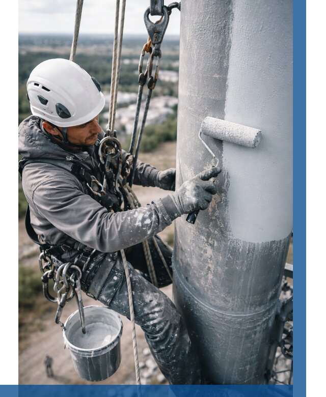Покраска мачт связи под ключ в Рузаевке от 881 р. | ВЫСОТНИК-Рзв