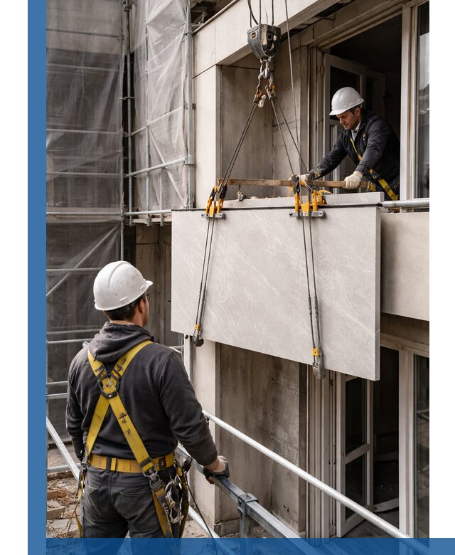 Подъем керамогранита на этаж в Рузаевке грузчиками и техникой