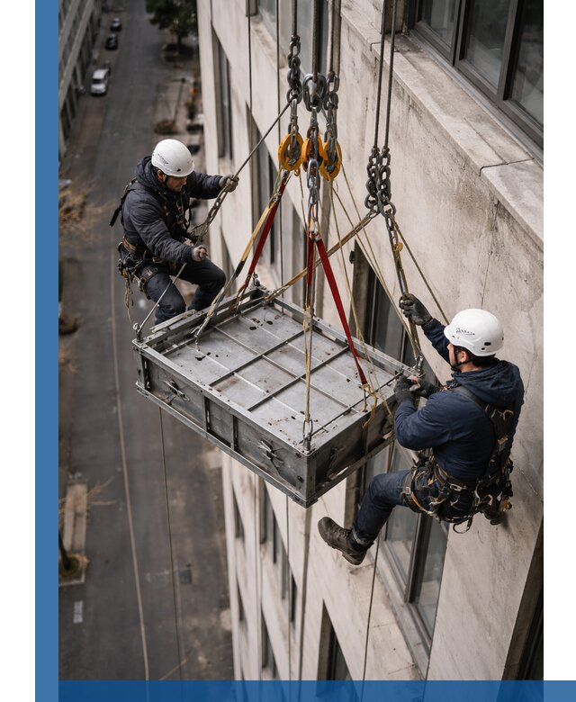 Спуск и подъем грузов по фасаду в Рузаевке для зданий