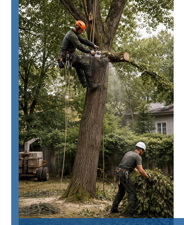 Кронирование деревьев в Рузаевке, безопасная высотная обрезка