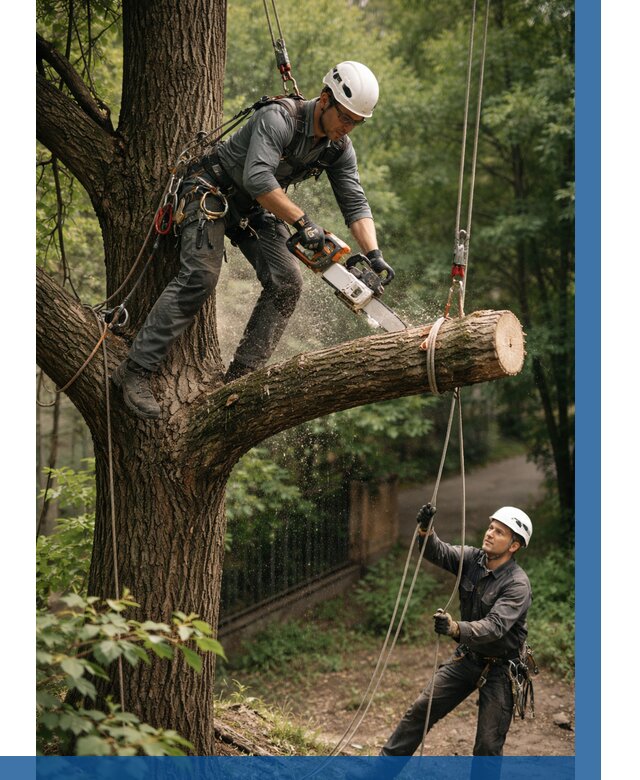 Спил деревьев альпинистами в Рузаевке от 8294 р. | ВЫСОТНИК-Рзв