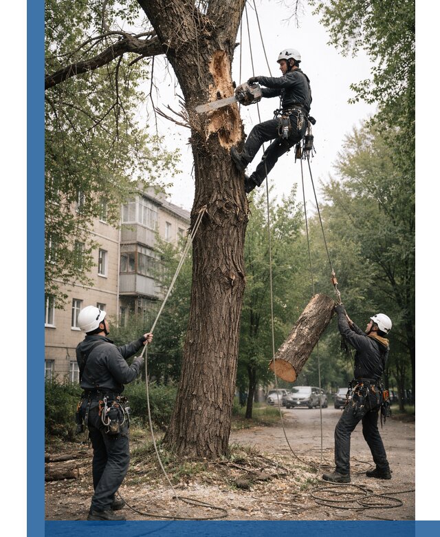 Срочное удаление аварийных деревьев в Рузаевке с гарантией безопасности