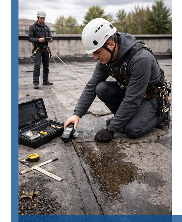 Обследование кровли на протечки и выявление дефектов в Рузаевке