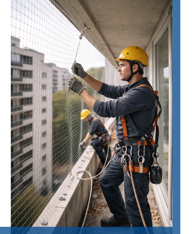 Монтаж сетки от птиц в Рузаевке от 4666 р. | ВЫСОТНИК-Рзв