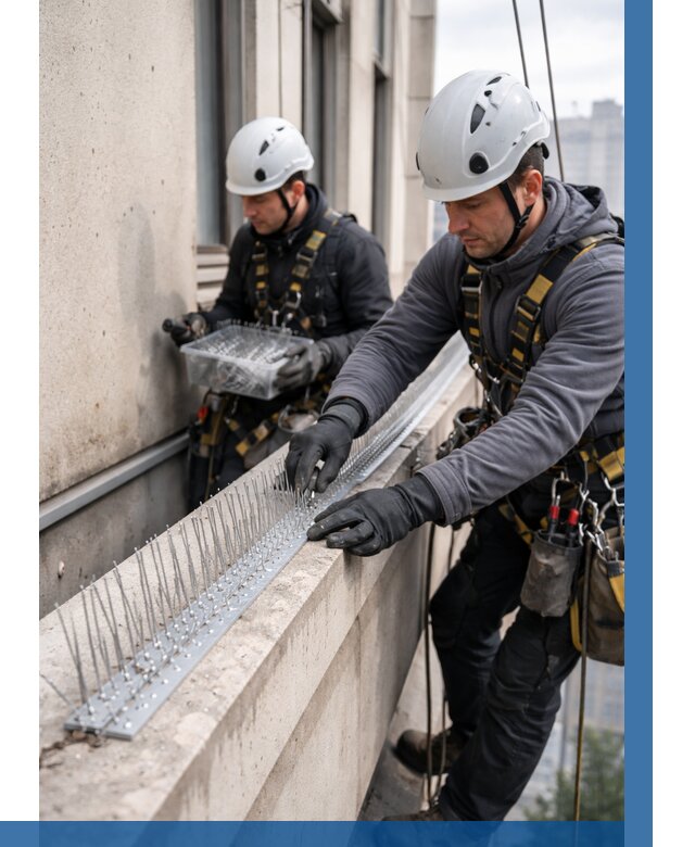 Установка шипов от птиц в Рузаевке от 881 р. | ВЫСОТНИК-Рзв